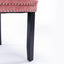 High-end Tufted Solid Wood Contemporary Velvet Upholstered Dining Chair with Wood Legs Nailhead Trim 2-Pcs Set Pink - Korvel