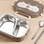Food grade 304 stainless steel insulation compartment lunch box lunch box - Korvel