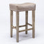 Counter Height 29" Bar Stools for Kitchen Counter Backless Faux Leather Stools Farmhouse Island Chairs (29 Inch Gray Set of 2) - Korvel