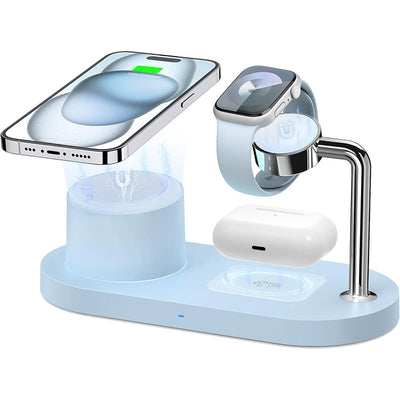 MagSafe magnetic suction three-in-one suitable for Apple mobile phone 15w wireless charging - Korvel