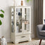 Elegant Lighted Curio Display Cabinet with Adjustable Shelves