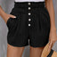 Perfee Pocketed High Waist Shorts - Korvel