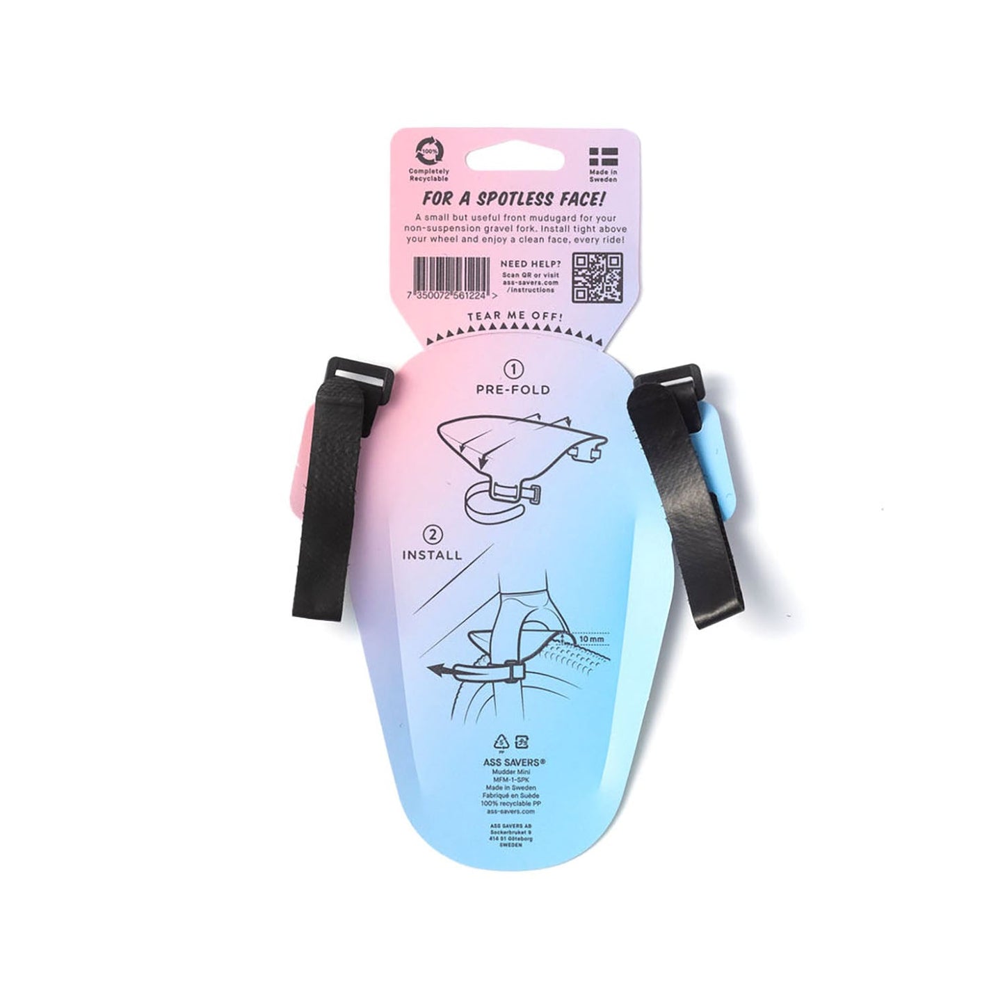 Ass Savers Mudder Mini - Garde-boue avant compact pour gravel et VTT