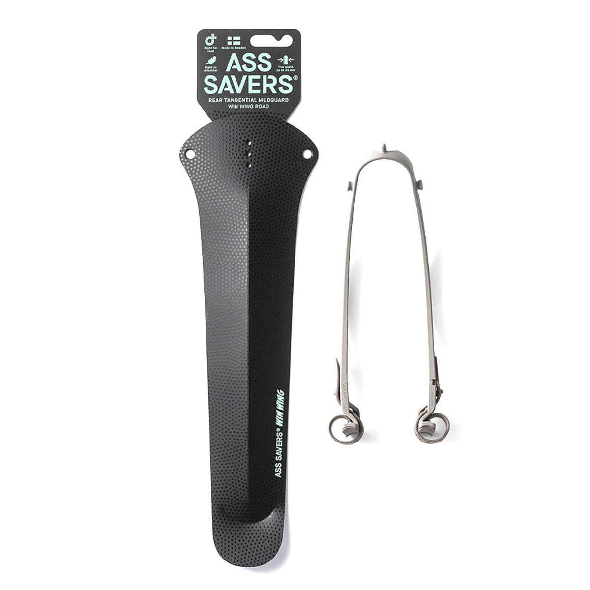 Ass Savers Win Wing Road Rear Mudguard with Grey Wishbone