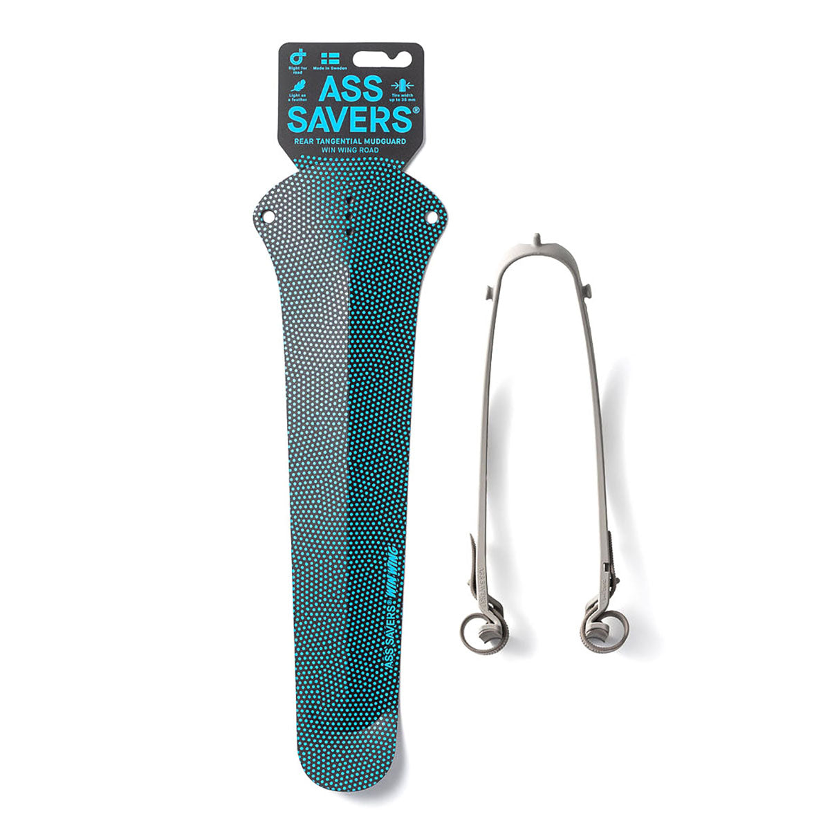 Ass Savers Win Wing Road Rear Mudguard with Grey Wishbone