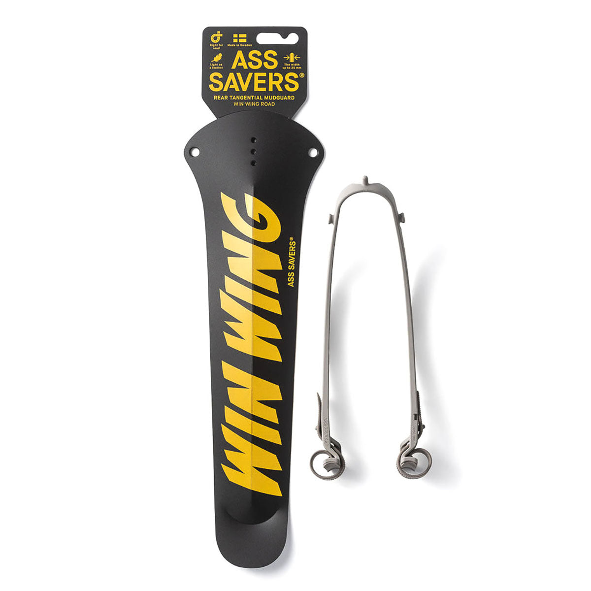 Ass Savers Win Wing Road Rear Mudguard with Grey Wishbone