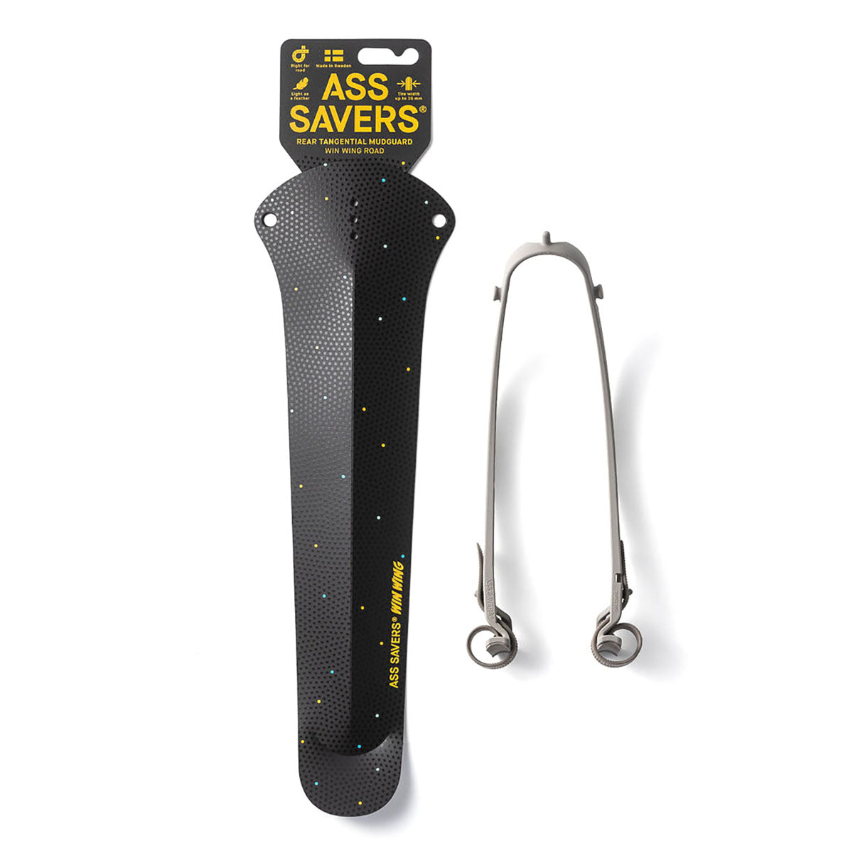 Ass Savers Win Wing Road Rear Mudguard with Grey Wishbone