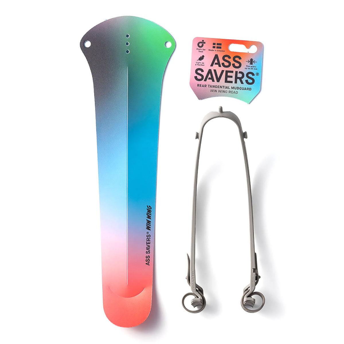 Ass Savers Win Wing Road Rear Mudguard with Grey Wishbone