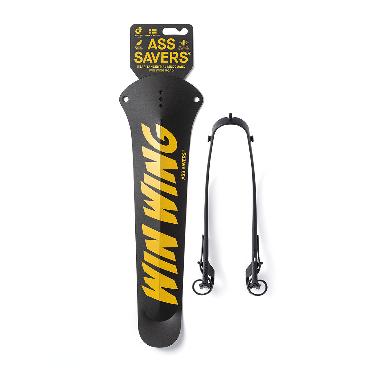 Garde-boue arrière Ass Savers Win Wing 2 avec wishbone noir