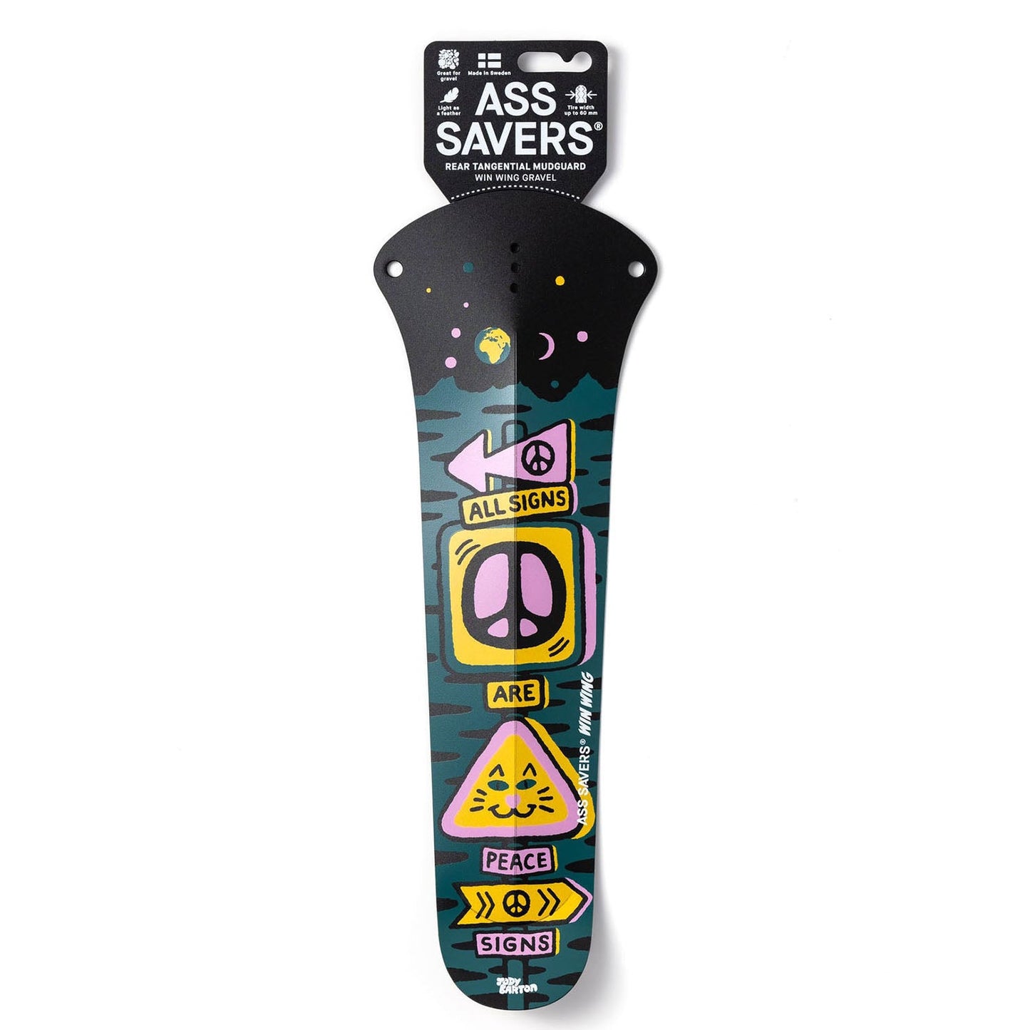 Ass Savers Win Wing 2 Gravel Rear Mudguard with Black Wishbone Technology - Korvel