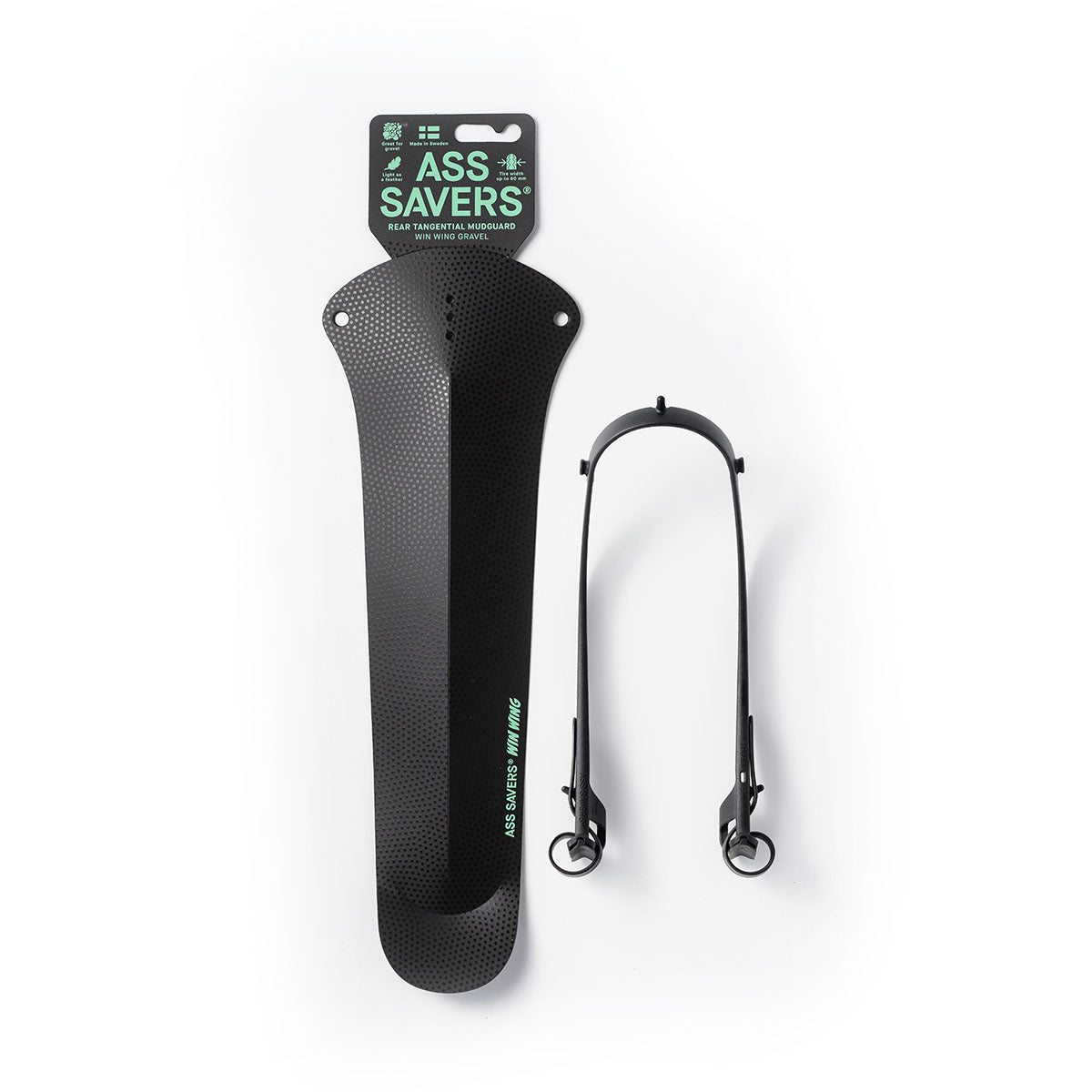 Ass Savers Win Wing 2 Gravel Rear Mudguard with Black Wishbone Technology - Korvel