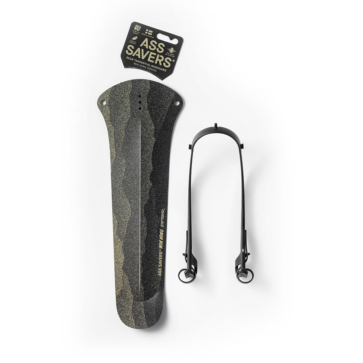 Ass Savers Win Wing 2 Gravel Rear Mudguard with Black Wishbone Technology - Korvel