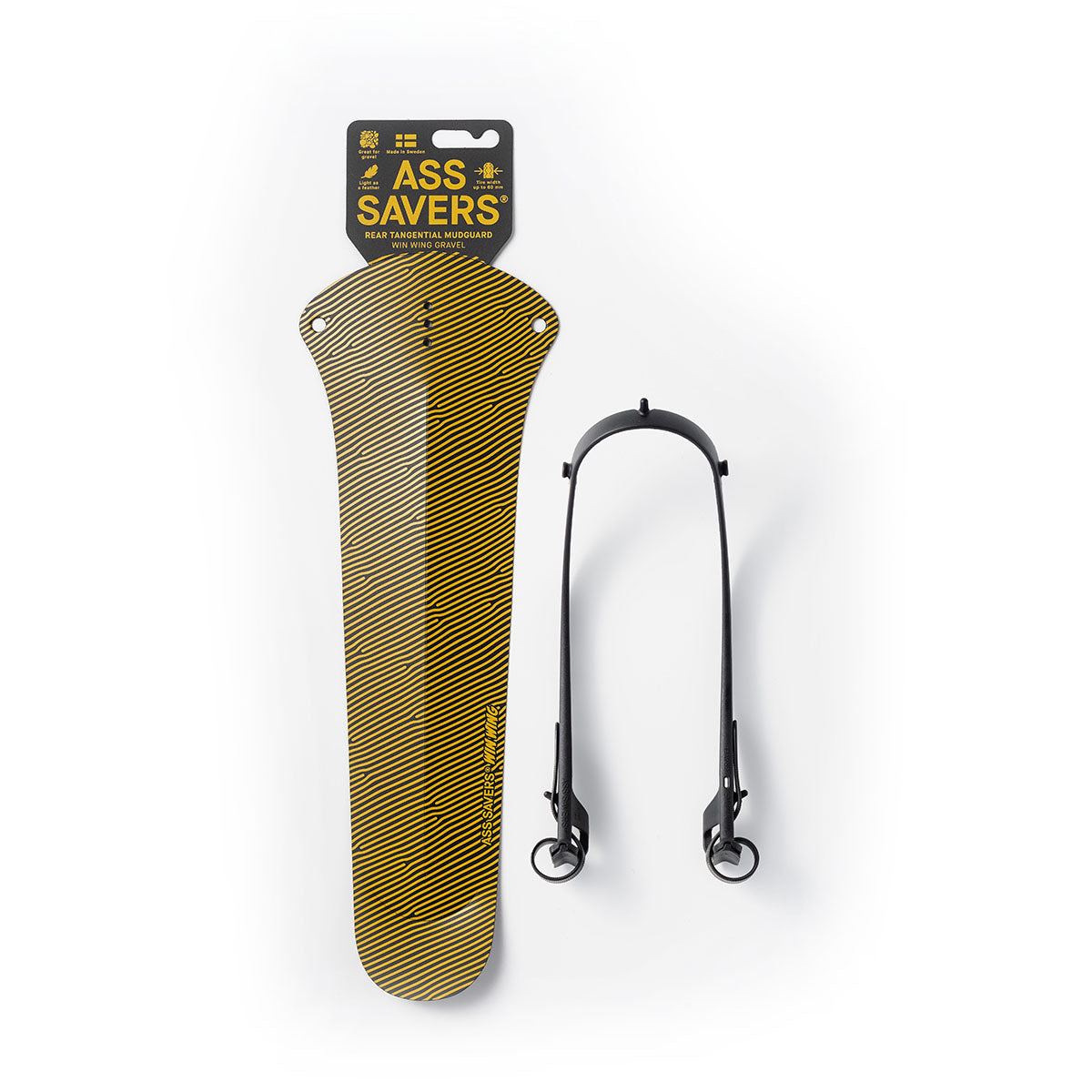 Ass Savers Win Wing 2 Gravel Rear Mudguard with Black Wishbone Technology - Korvel