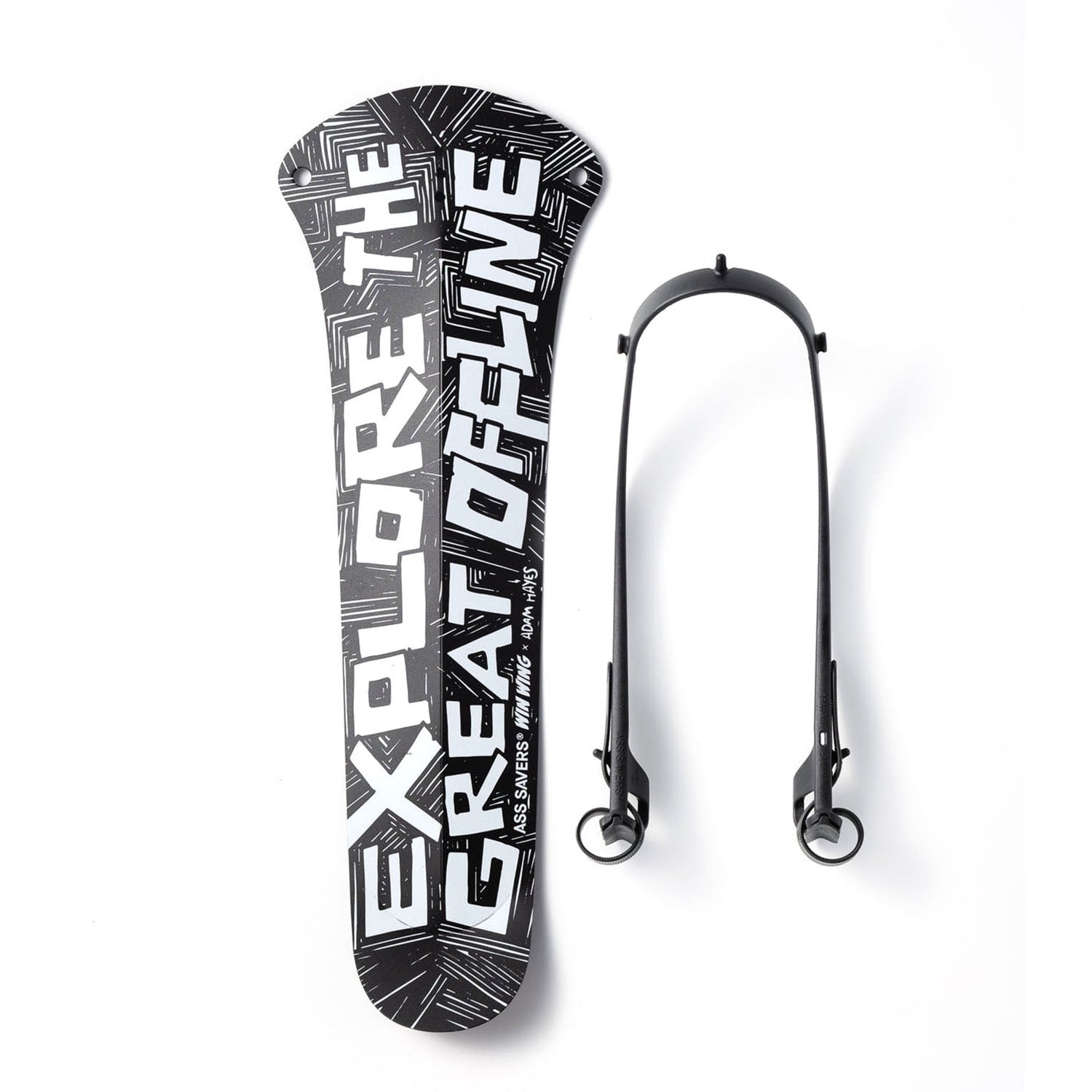 Ass Savers Win Wing 2 Gravel Rear Mudguard with Black Wishbone Technology - Korvel