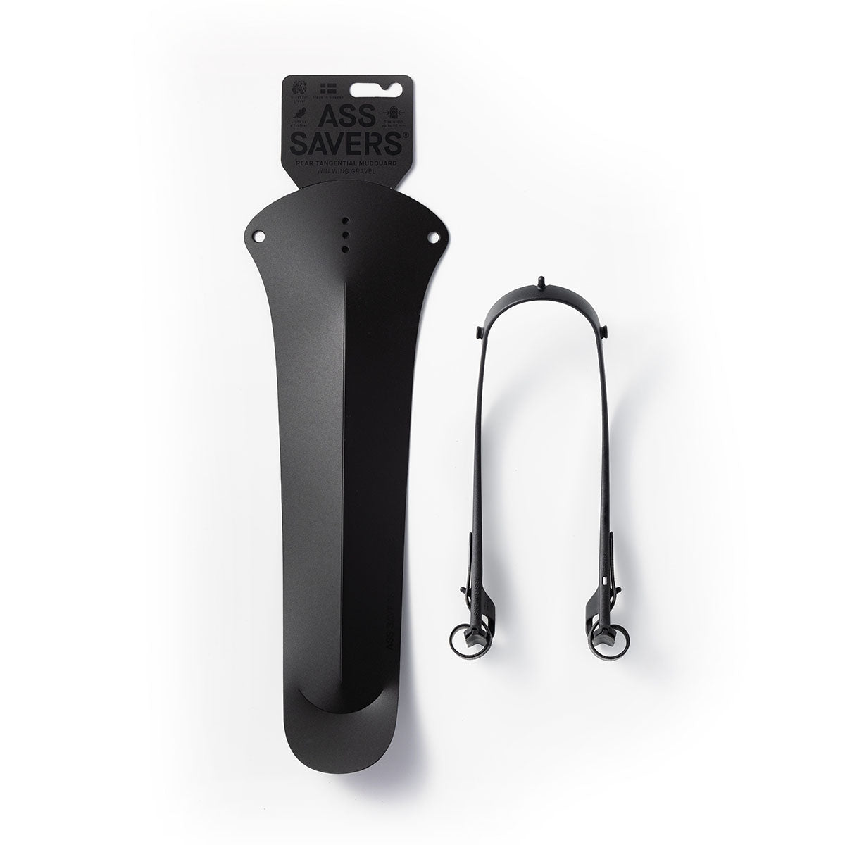 Ass Savers Win Wing 2 Gravel Rear Mudguard with Black Wishbone Technology - Korvel