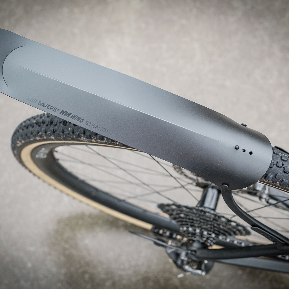 Ass Savers Win Wing 2 Gravel Rear Mudguard with Black Wishbone Technology - Korvel