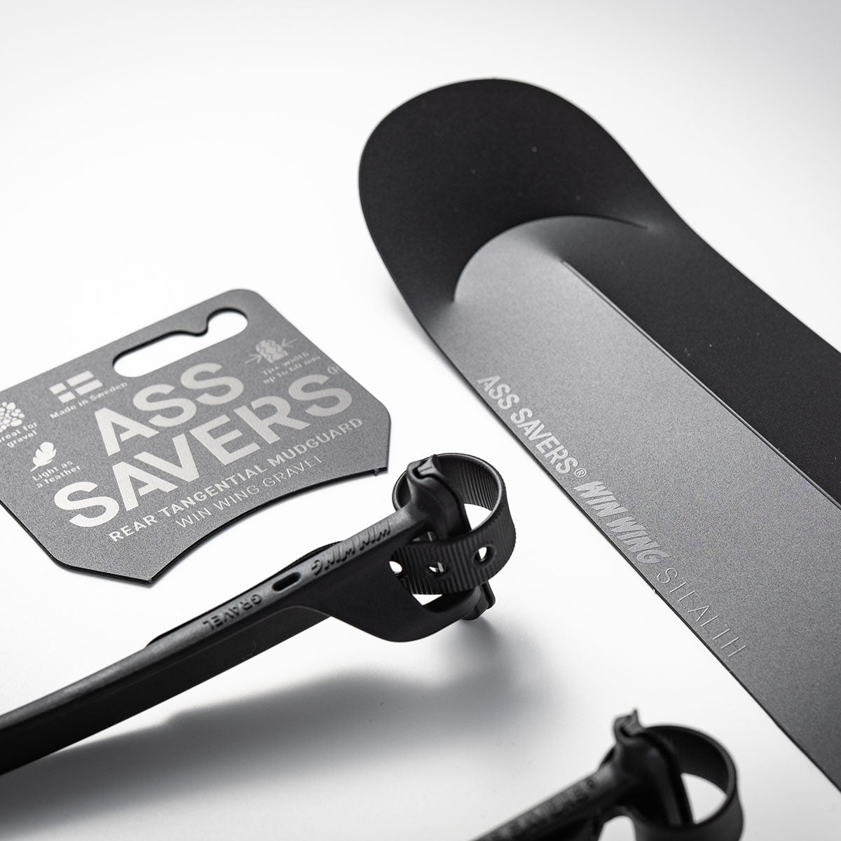 Ass Savers Win Wing 2 Gravel Rear Mudguard with Black Wishbone Technology - Korvel