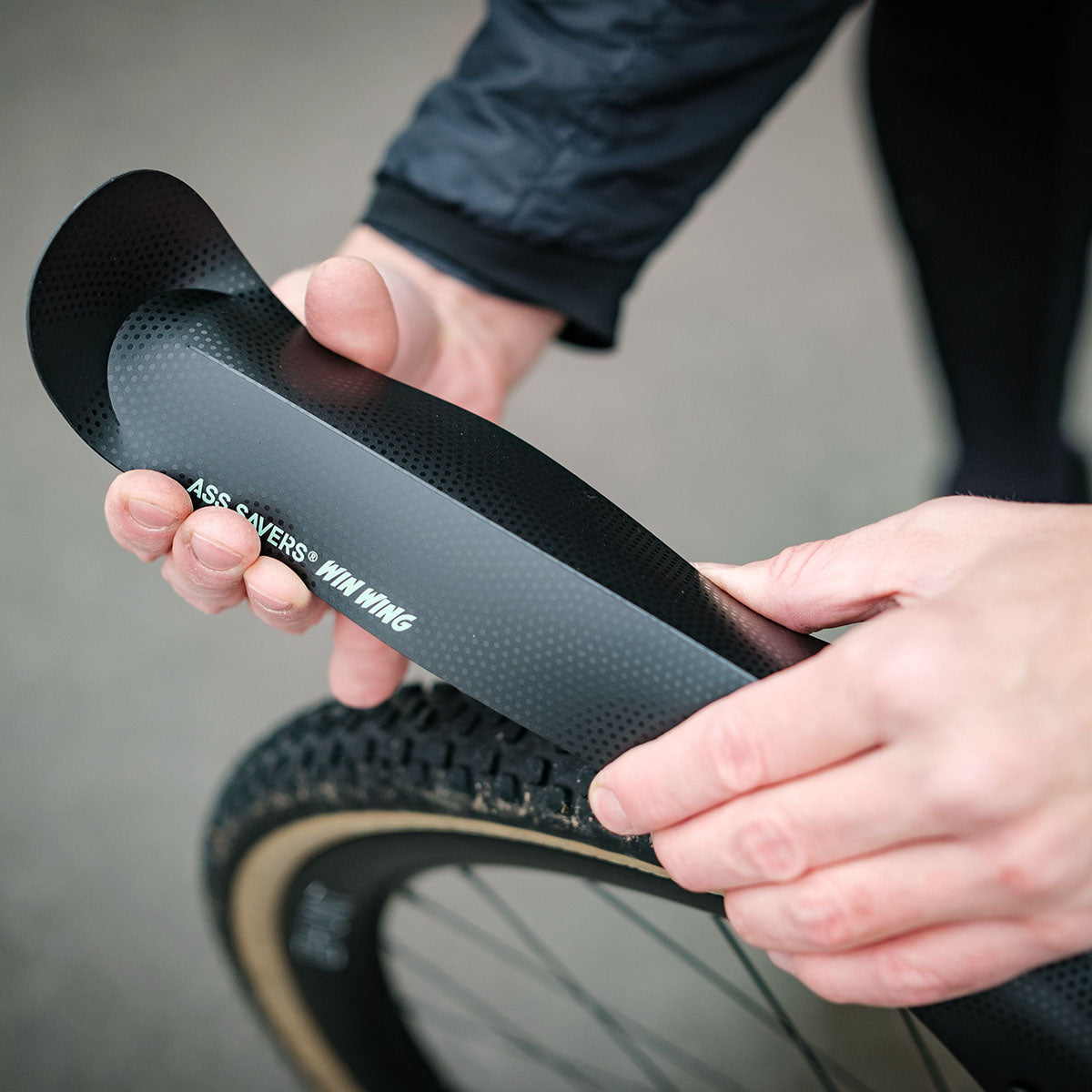 Ass Savers Win Wing 2 Gravel Rear Mudguard with Black Wishbone Technology - Korvel