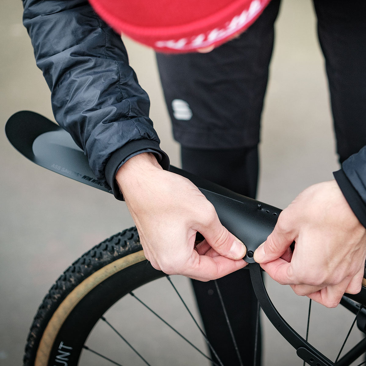 Ass Savers Win Wing 2 Gravel Rear Mudguard with Black Wishbone Technology - Korvel