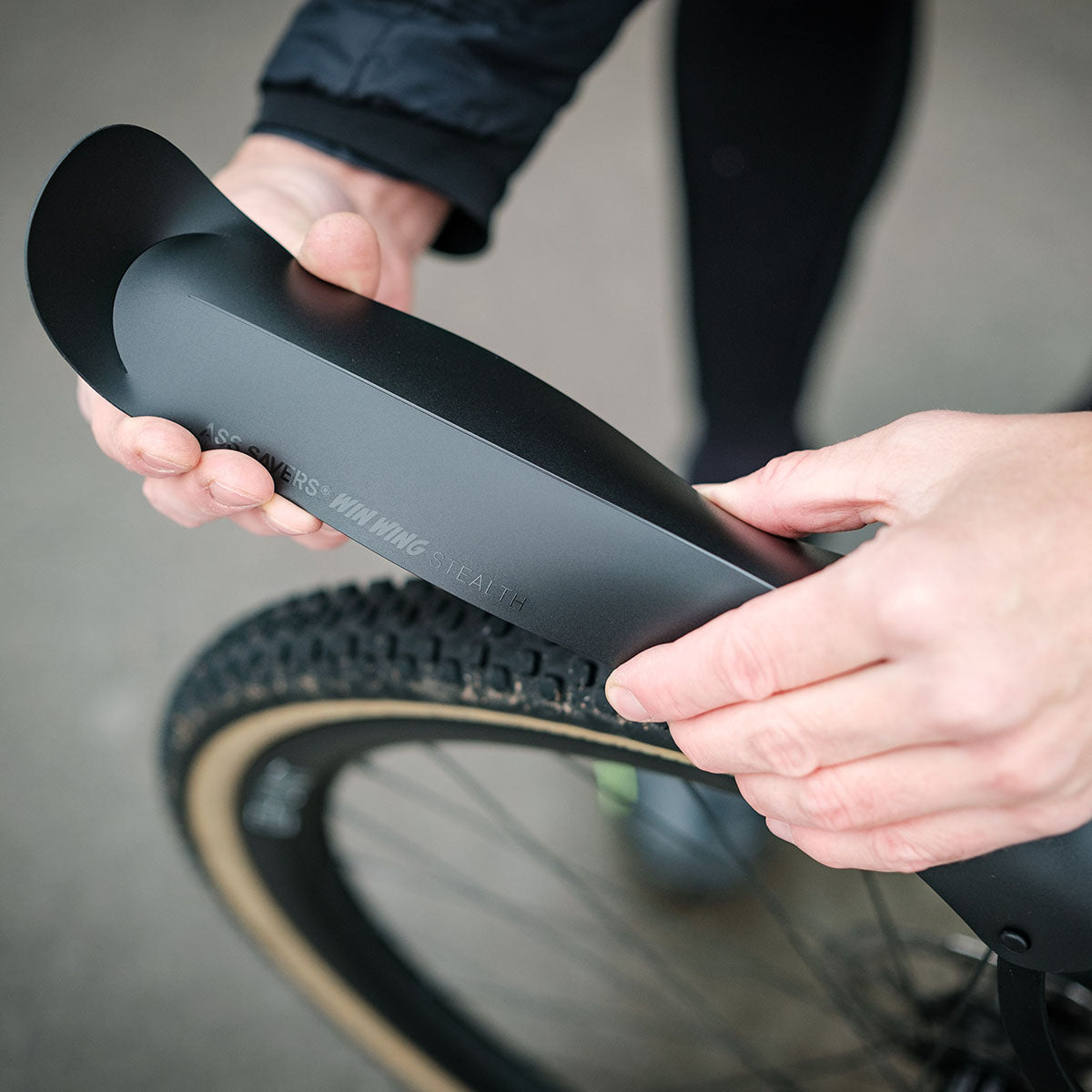 Ass Savers Win Wing 2 Gravel Rear Mudguard with Black Wishbone Technology - Korvel