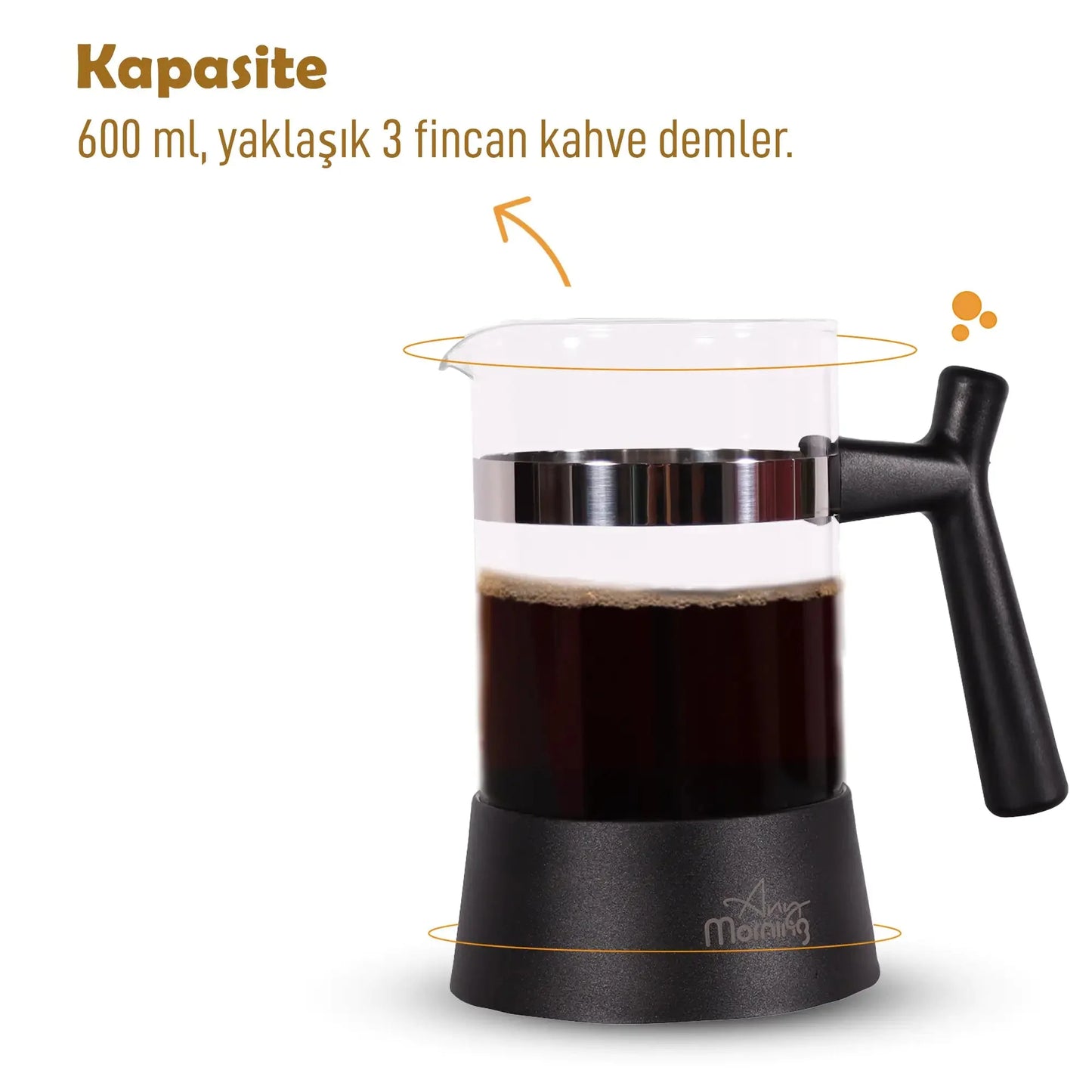 Any Morning French Press para café y té, 600 ml – 3 tazas