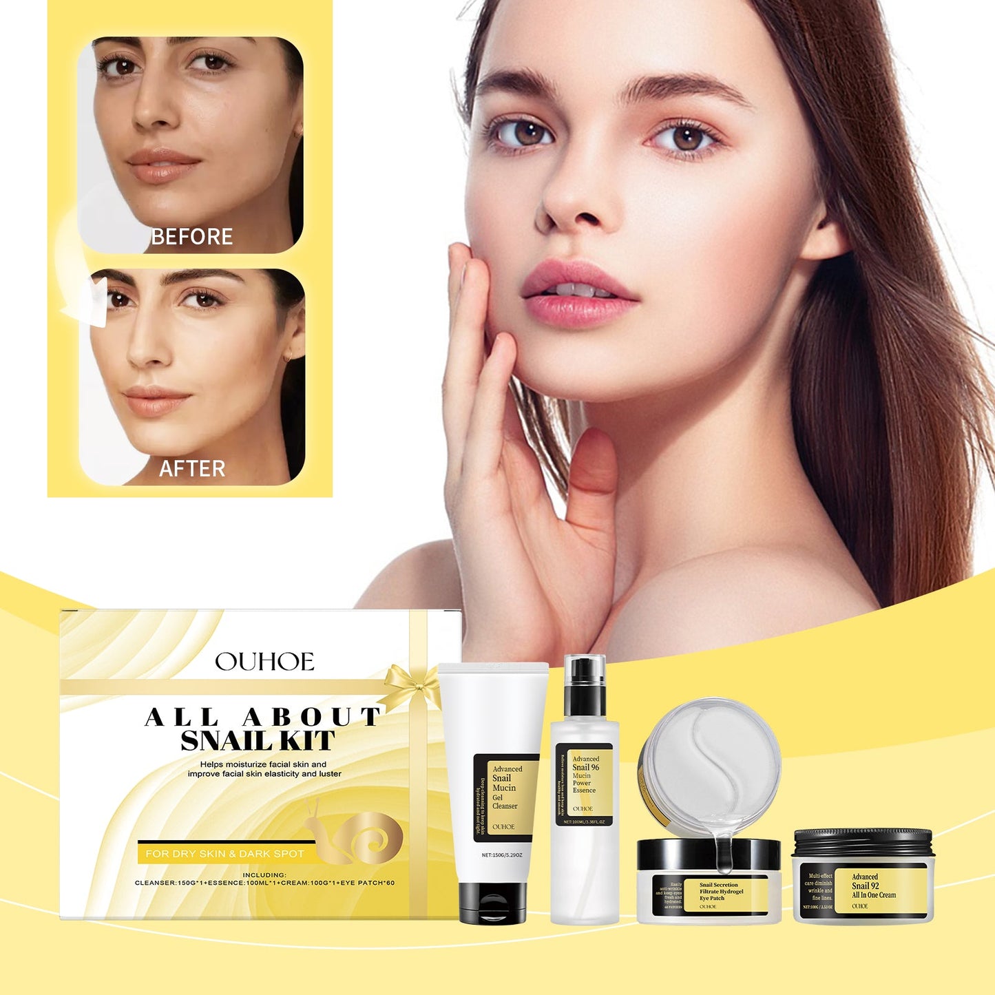 Snail Facial Care Gift Box - Nourishing Skin Set