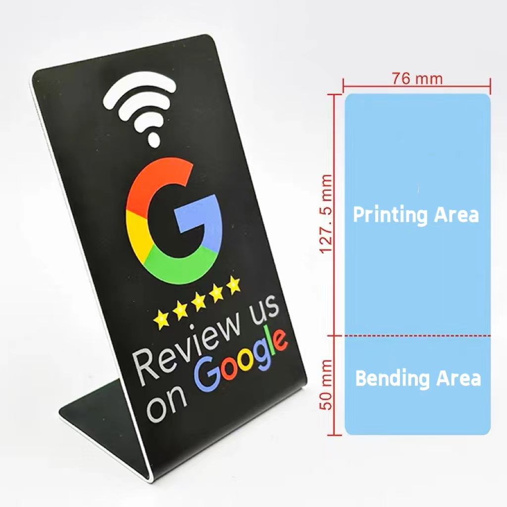 Google comment card NFC standing card NTAG213URL written into Apple Android phone touch NFC review card - Korvel