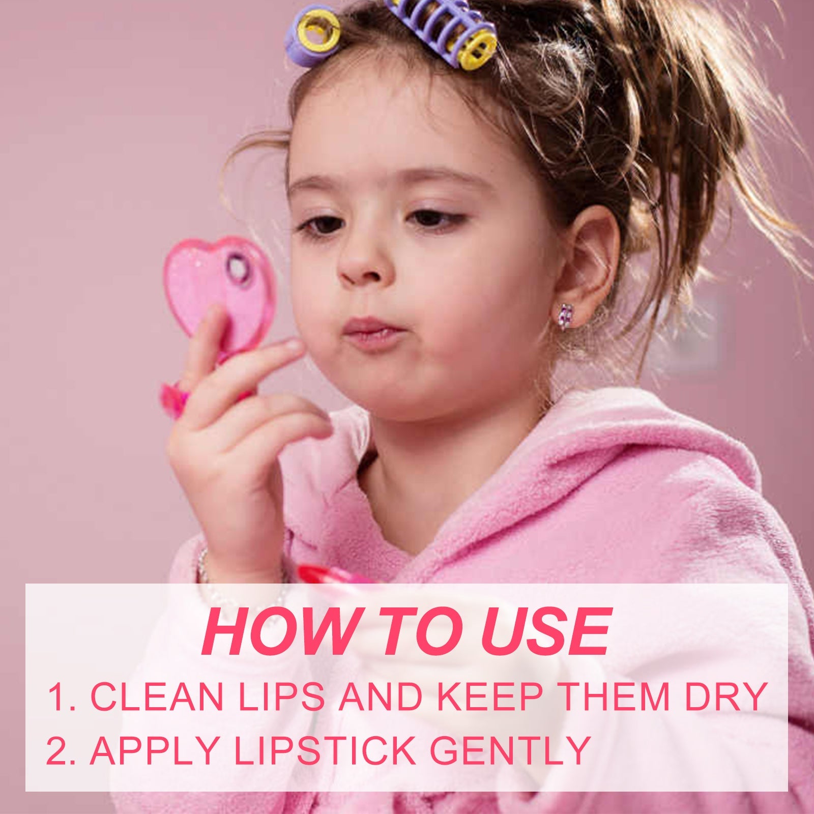 Bunny Lipstick, Easy Clean Lip Gloss Lip Oil Children's Play House Toy Lipstick - Korvel