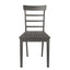 TOPMAX 5-piece square wooden pendant light expandable dining table set with 4 ladder back chairs  Gray - Korvel