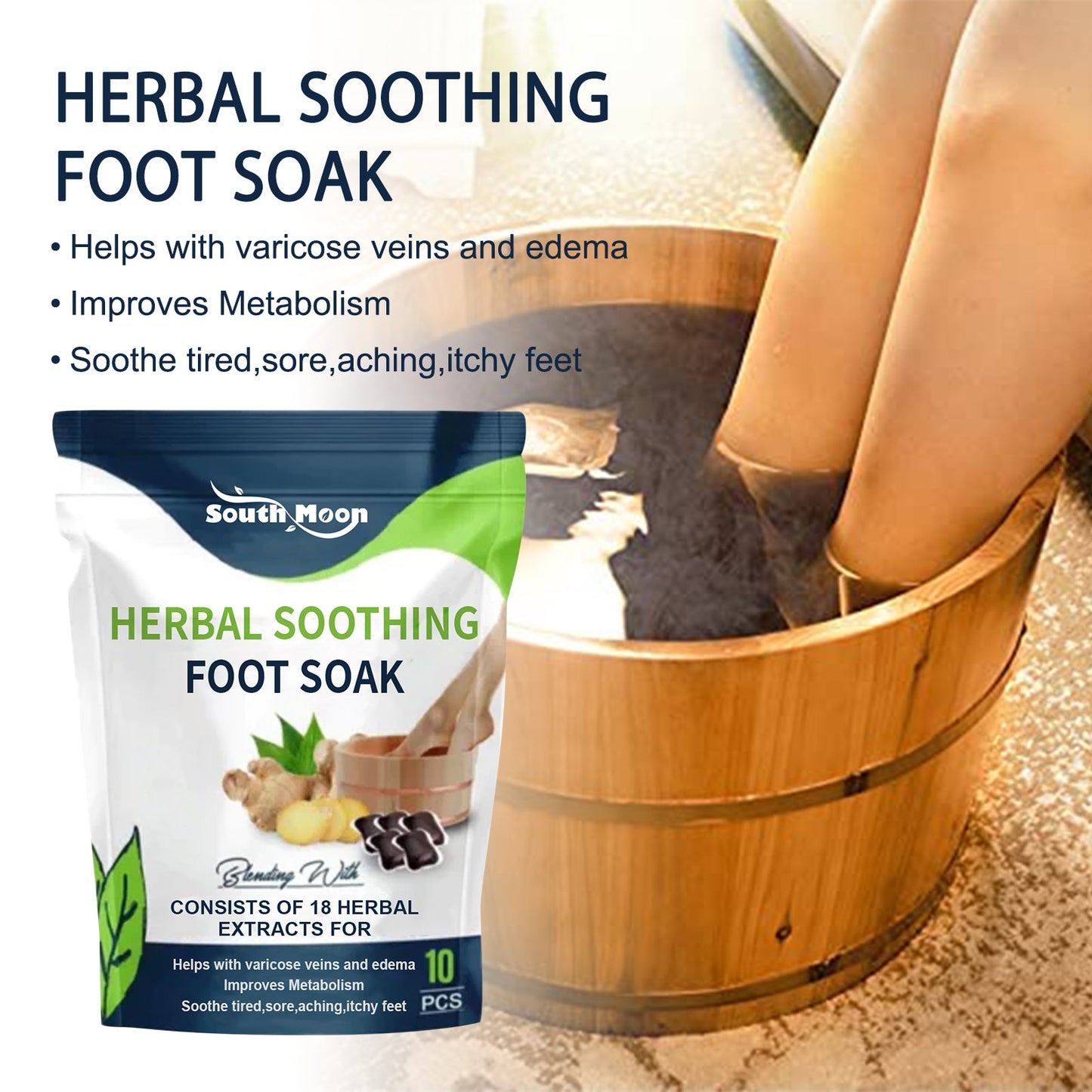 Kit de bain de pieds apaisant aux herbes
