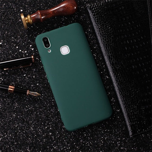 Funda suave de color sólido premium para Vivo X21