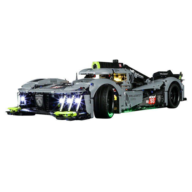 Éclairage LED compatible LEGO pour la voiture de sport hybride Peugeot 9X8