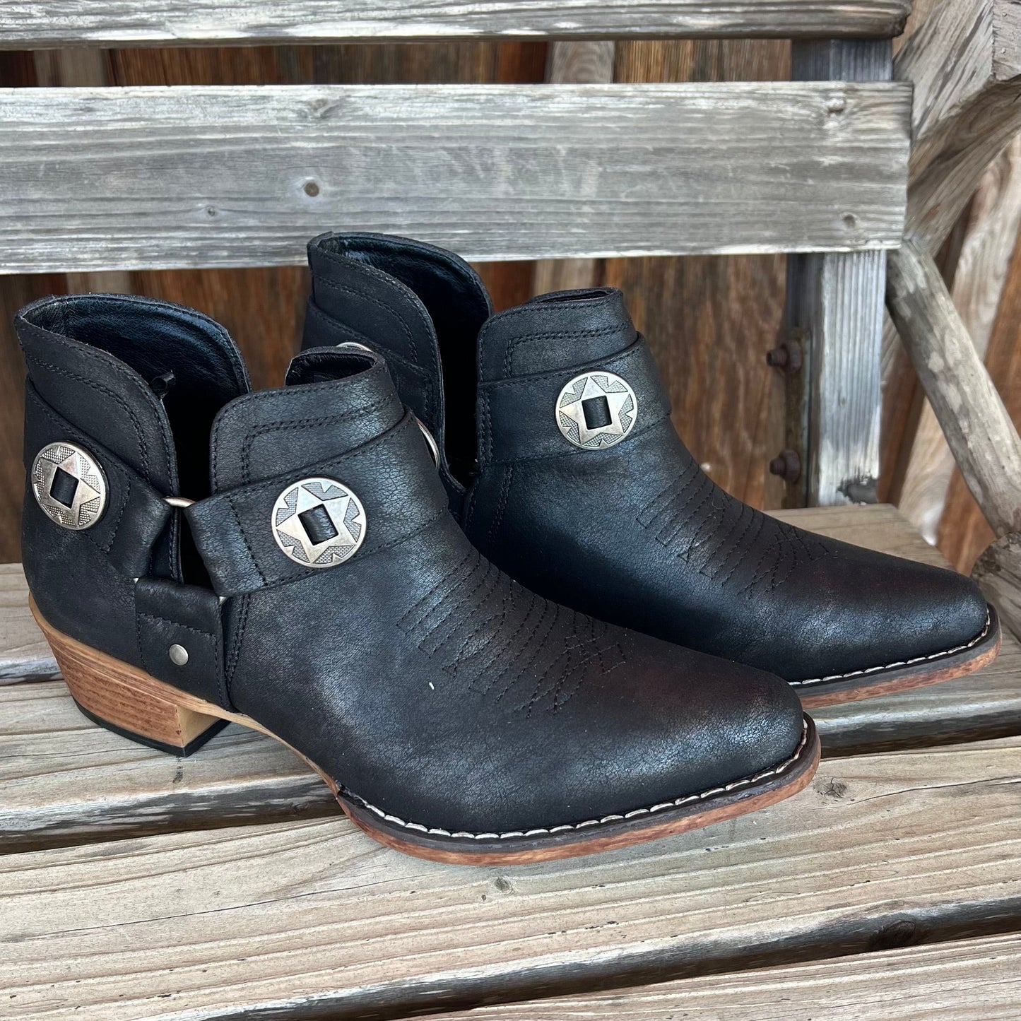 Roper Ava Vintage Harness Ankle Booties - Korvel