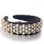Full inlaid rhinestone fashionable wide edged solid color sponge head hoop - Korvel