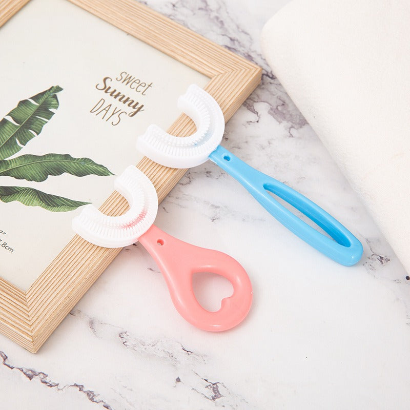 Children's U-shaped toothbrush for infants and young children aged 2-12 and above, oral manual soft bristled toothbrush - Korvel