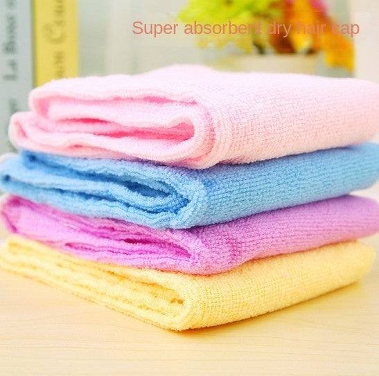 Style Solid Color Water-Absorbing Hair Drying Cap Thickened Hair Towel Dry Bath Hat - Korvel