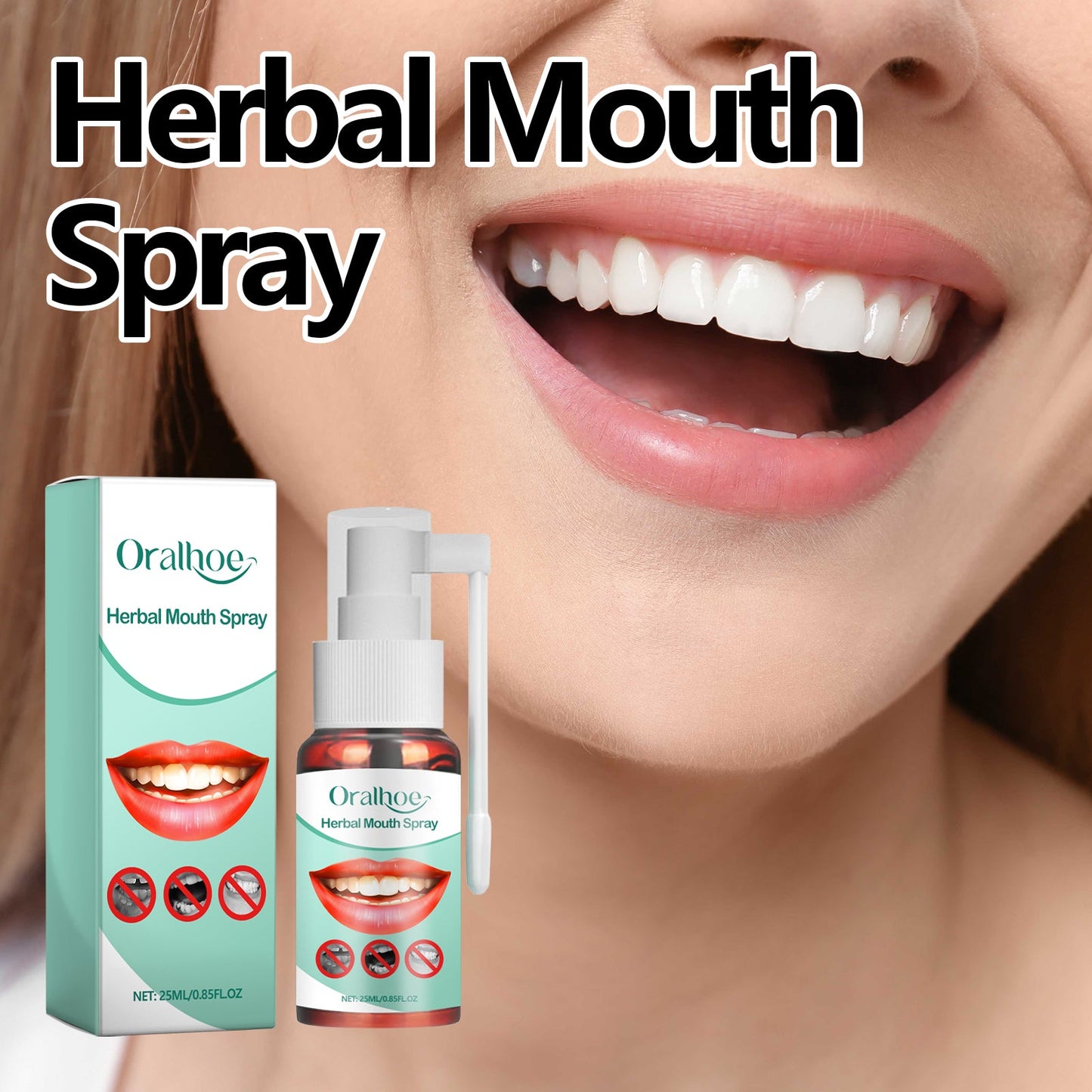 Herbal Mouth Spray, Refreshing Breath Repair Swollen Gums Relieve Oral Ulcer Yang Portable Spray - Korvel