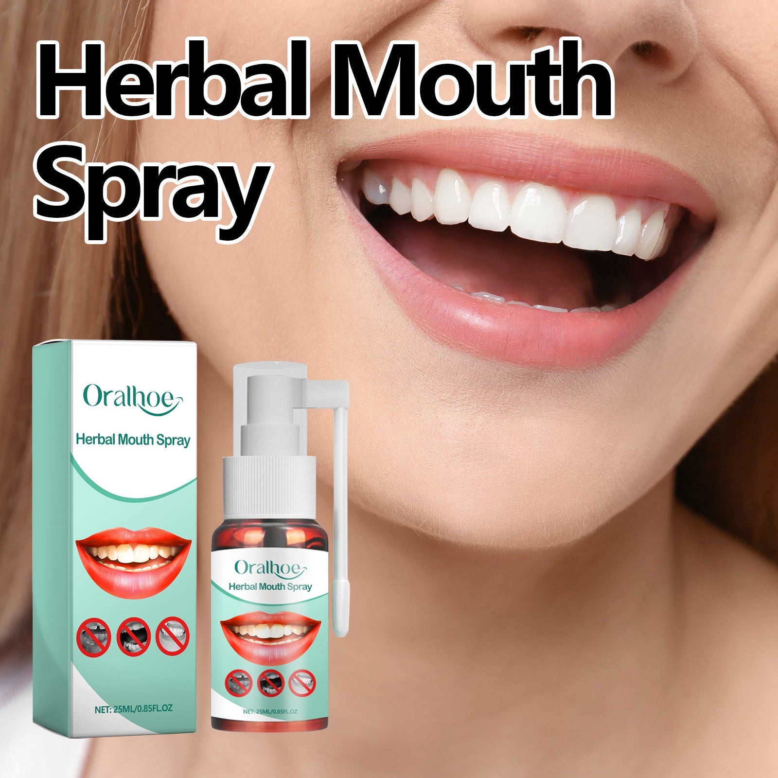 Herbal Mouth Spray, Refreshing Breath Repair Swollen Gums Relieve Oral Ulcer Yang Portable Spray - Korvel
