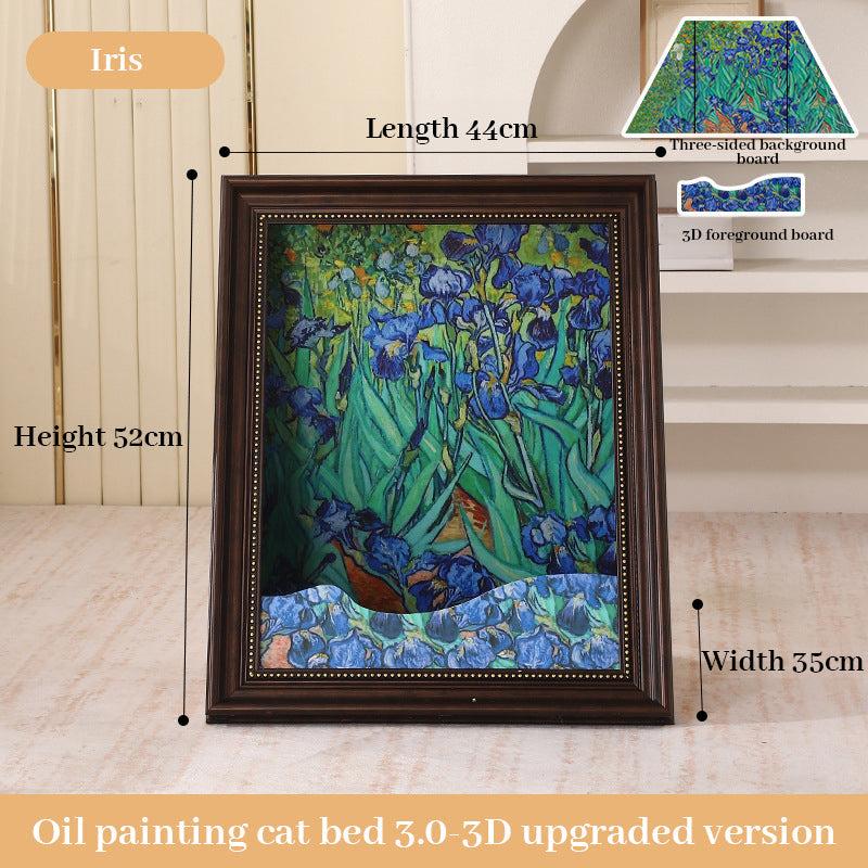 3D Mona Lisa Cat Scratcher with Removable Oil Painting Frame - Korvel