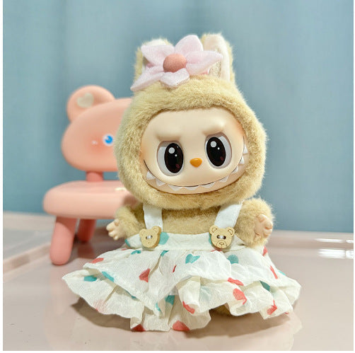Clothing] Labubu Clothes with PVC Face Pendant, Labubu Sitting Party Series Doll Clothing - Korvel