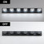 Luces de tocador modernas LED negras - Apliques de baño de 6 luces