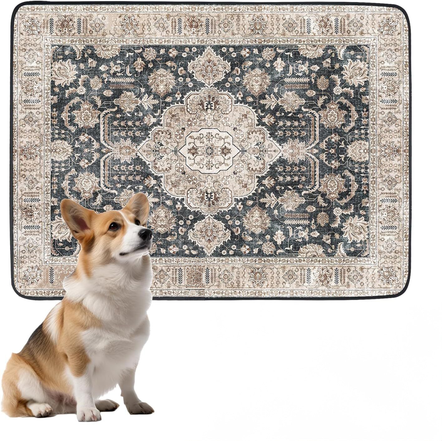 Scandinavian Minimalist Carpet Pet Mat, Stain-Resistant and Easy to Clean Sofa Coffee Table Mat, Urine-Proof Cat and Dog Pad - Korvel