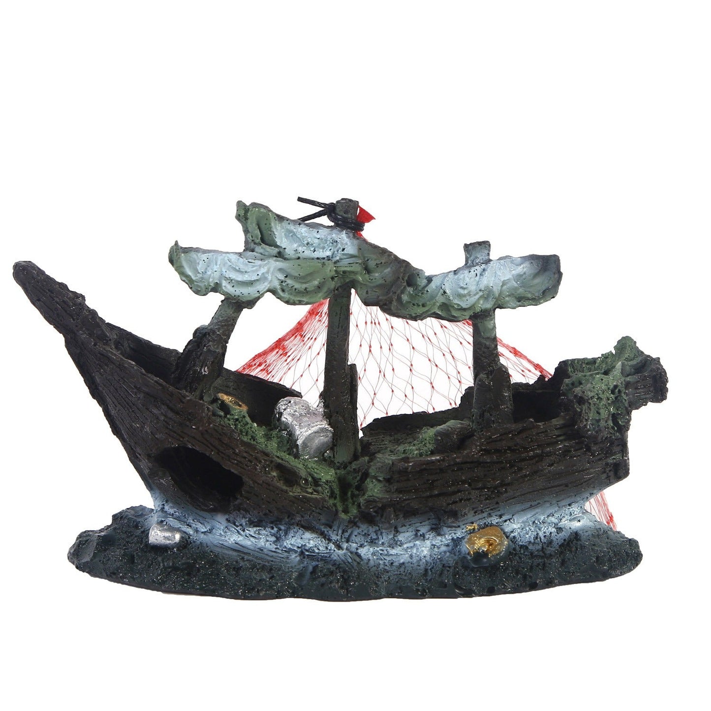 Ship fish tank resin water grass landscape decoration - Korvel