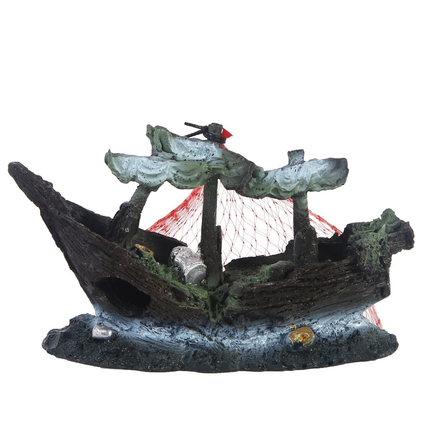 Ship fish tank resin water grass landscape decoration - Korvel