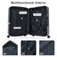 Luggage Sets New Model Expandable ABS+PC 3 Piece Sets with Spinner Wheels Lightweight TSA Lock (20/24/28), STEEL GRAY - Korvel