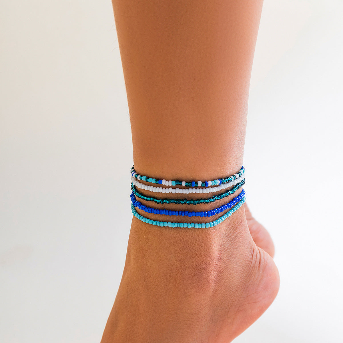 Melad Color Summer Beach Rice Bead Anklet - Versatile Stacking Chain