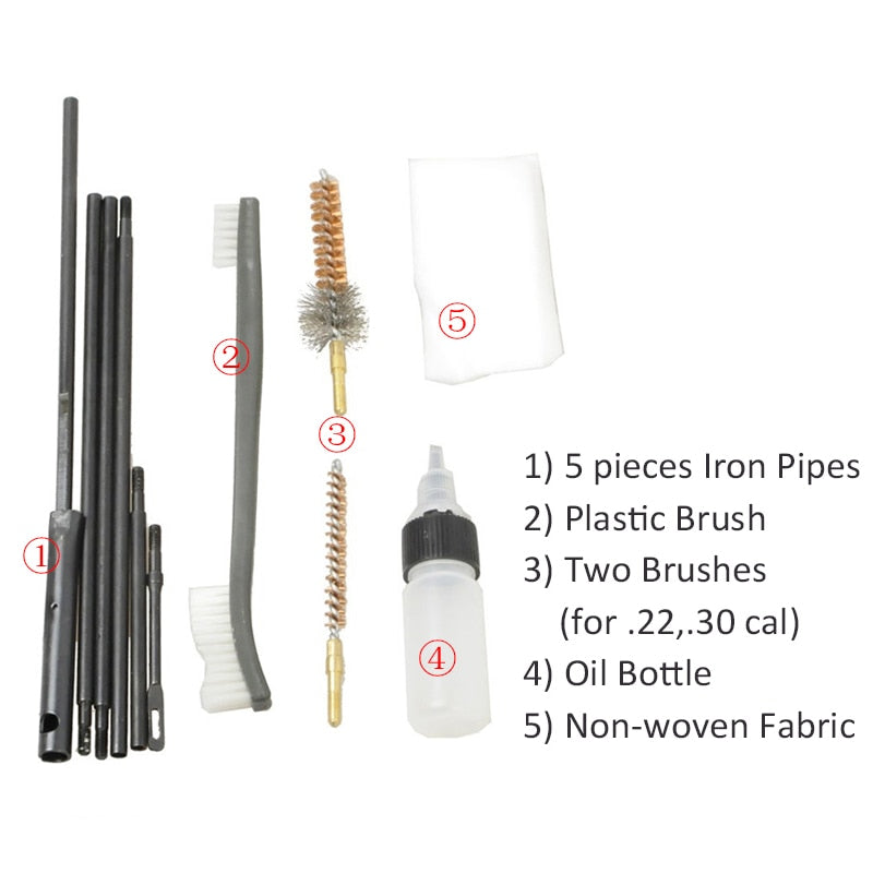 Kit de limpieza de rifle Airsoft M4 M16 Premium - 10 piezas