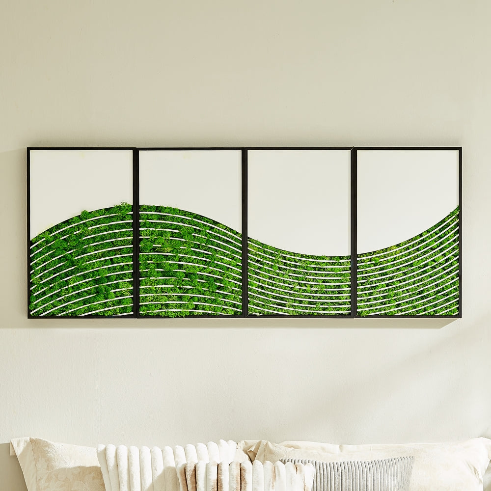 WaveMoss Metal Wall Art 4-Piece Set
