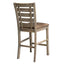 Set of 2 Dining Counter Height Chairs Modern Farmhouse Rustic Look Distressed Design Ladderback Solid Wood - Korvel