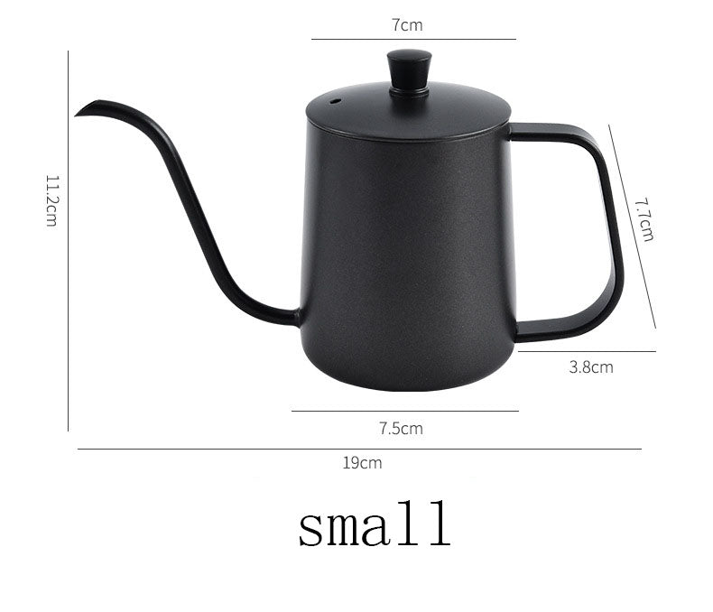 Household coffee hand brewing pot with narrow mouth and long mouth coffee pot with lid - Korvel